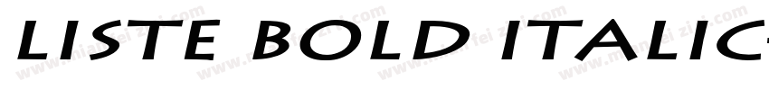 Liste Bold Italic字体转换